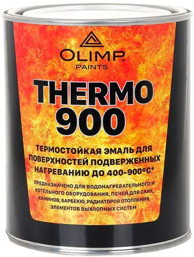 Олимп Thermo 900 термостойкая эмаль для поверхностей подверженных нагреванию (800 мл) серебристая