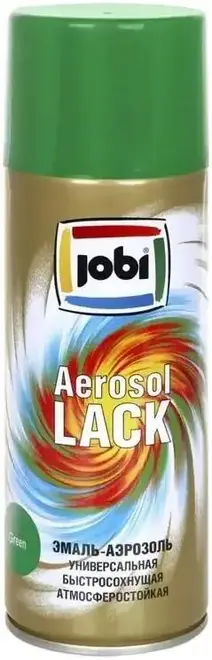Jobi Aerozollack универсальная эмаль-аэрозоль (400 мл) зеленая RAL 6029 глянцевая