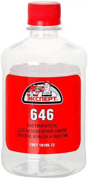 Эксперт Р-646 растворитель для разбавления красок, эмалей, лаков и мастик (500 мл)