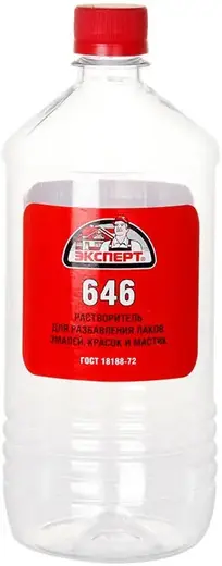 Эксперт Р-646 растворитель для разбавления красок, эмалей, лаков и мастик (1 л)