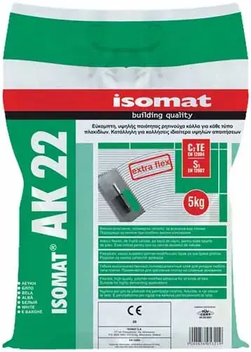Isomat AK 22 клей полимерцементный с повышенной гибкостью (5 кг)