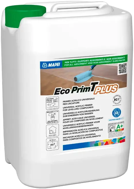 Mapei Eco Prim T Plus универсальная грунтовка для внутренних работ (10 кг) голубая