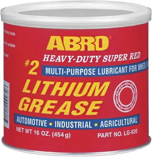 Abro #2 Heavy-Duty Super Red Lithium Grease смазка литиевая красная (454 г)