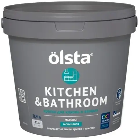 Olsta Kitchen & Bathroom краска для кухонь и ванных (900 мл) популярная нежная розовая база A №150A Undertone 01