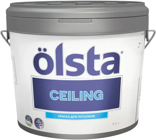 Olsta Ceiling краска для потолков (9 л) мягкий лебяжий пух база А №57А
