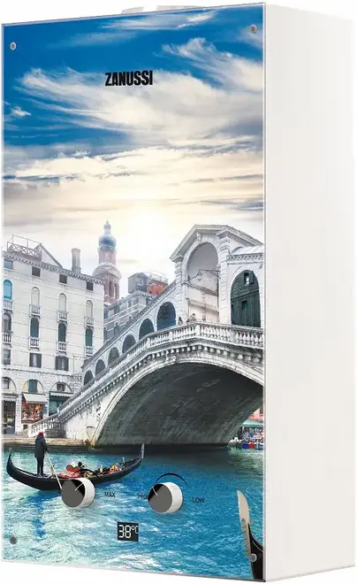 Zanussi GWH 10 газовая колонка Fonte Glass Mirror 191 мм лицевая панель Fregio