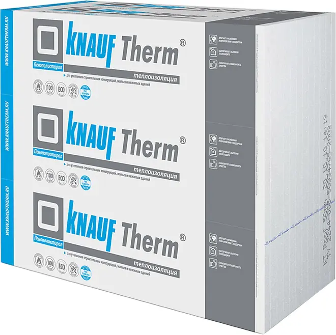 Кнауф Терм Фасад Pro пенополистирол (1*1 м/50 мм 17 кг/м3)