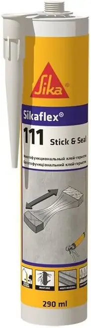 Sika Sikaflex-111 Stick & Seal однокомпонентный универсальный эластичный клей-герметик (290 мл)