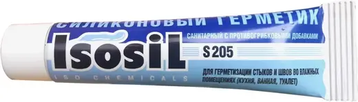 Iso Chemicals Isosil S205 Санитарный силиконовый герметик (40 мл) бесцветный