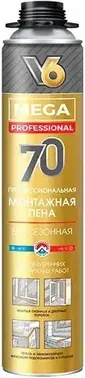 V6 Mega 70 монтажная пена профессиональная всесезонная (900 г)