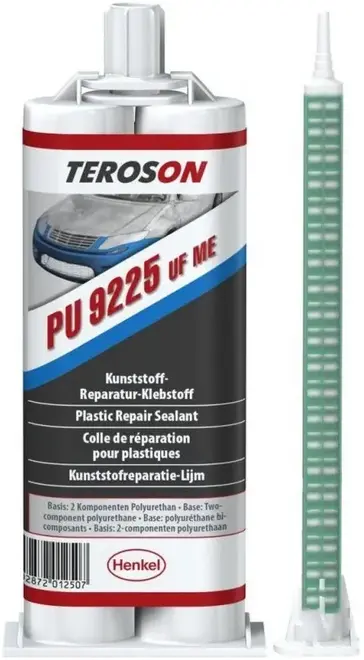 Teroson PU 9225 UF ME 2-комп клей для ремонта деталей из пластика (50 мл (25 мл + 25 мл)