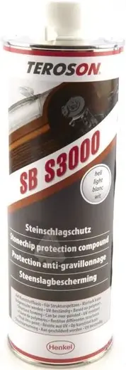 Teroson SB S3000 антигравийный спрей для защиты порогов от щебня (1 л) светло-бежевый