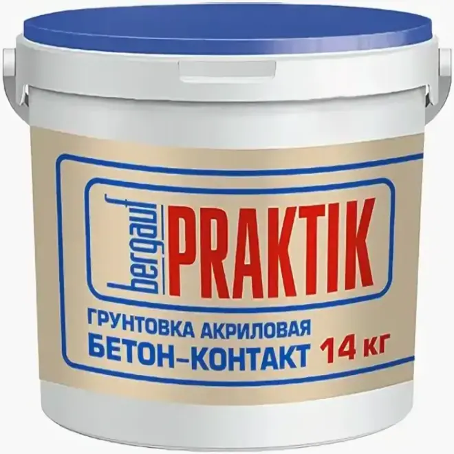Bergauf Praktik Бетон-контакт грунтовка акриловая (14 кг) светло-розовая