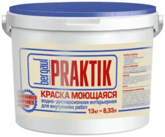 Bergauf Praktik краска моющаяся водно-дисперсионная интерьерная (13 кг) белая