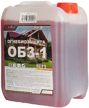 Здоровый Дом ОБЗ-1 огнебиозащитное средство I и II группы огнезащиты (5 л) бесцветное