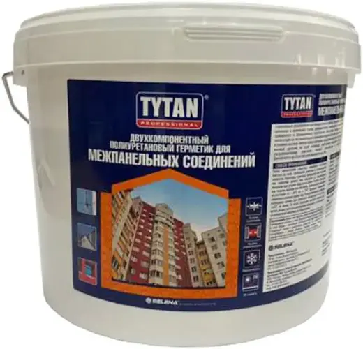 Титан Professional полиуретановый герметик для межпанельных соединений (16 кг (1 ведро * 14.9 кг + 1 банка * 1.1 кг)