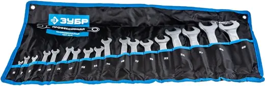 Зубр Профессионал набор ключей гаечных комбинированных (6-22 мм 12 ключей в нейлоновом чехле)