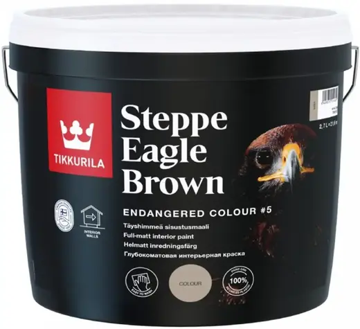 Тиккурила Steppe Eagle Brown краска интерьерная (2.7 л) степной орел