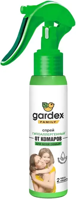 Gardex Family Гипоаллергенный спрей от комаров для всей семьи на водной основе (100 мл)