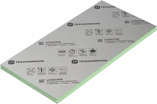 Технониколь Premium Logicpir универсальная теплоизоляция (0.59*1.19 м/50 мм) Г4 (сильногорючая)