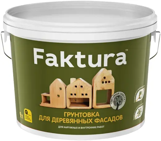 Faktura грунтовка для деревянных фасадов антисептическая (9 л)