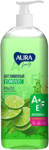 Aura Family Витаминный Комплекс Лайм+Лемонграсс мыло жидкое семейное (1 л)
