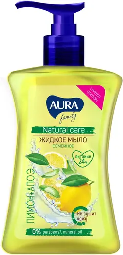 Aura Family Natural Care Лимон+Алоэ мыло жидкое семейное (250 мл)