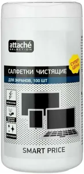 Luscan Attache Selection салфетки чистящие для экранов (100 салфеток)