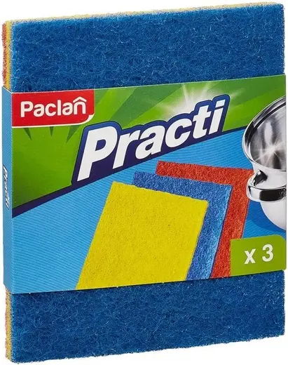 Paclan Practi губки абразивные (набор 3 губки)