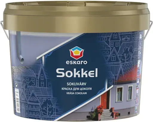 Eskaro Sokkel краска акрилатная для цоколей (9.5 л) белая