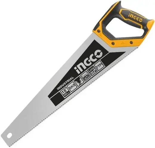 Ingco Industrial ножовка по дереву (450 мм) 7 зубьев 580 мм углеродистая сталь