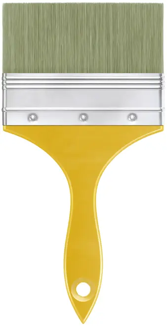 Korvus Хобби кисть плоская (100*7*h40 мм) натуральная светлая щетина/пластик