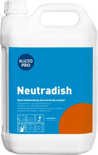 Kiilto Pro Neutradish нейтральное жидкое моющее средство для посуды и поверхностей (5 л)