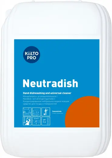 Kiilto Pro Neutradish нейтральное жидкое моющее средство для посуды и поверхностей (10 л)
