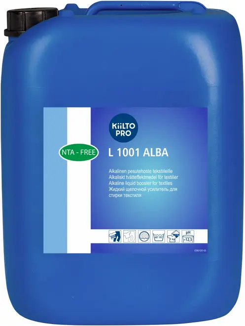 Klinin L 1001 Alba жидкий щелочной усилитель для стирки текстиля (20 л)