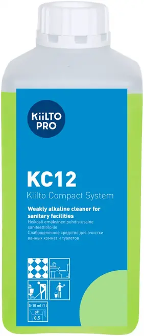 Klinin KC12 слабощелочное средство для ежедневной мойки санузлов и ванн (1 л)