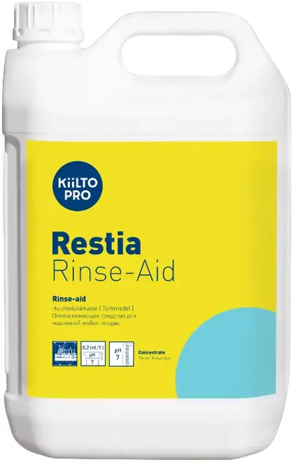 Klinin Restia Rinse-Aid ополаскивающее средство для машинной мойки посуды (5 л)
