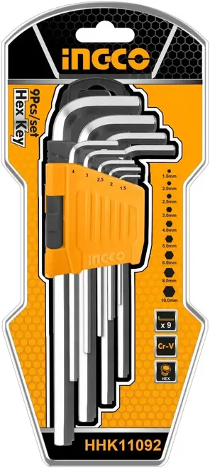 Ingco Industrial Extra Long набор шестигранников (1.5-10 мм)