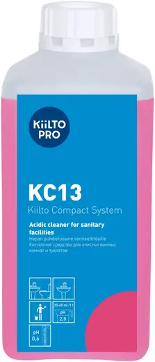 Kiilto Pro KC13 кислотное чистящее средство для ванных комнат и туалетов (1 л)