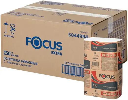 Focus Eco полотенца бумажные листовые Z-сложения (12 пачек * 250 листов)