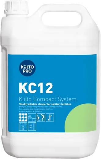 Kiilto Pro KC12 слабощелочное средство для ежедневной мойки санузлов и ванн (5 л)