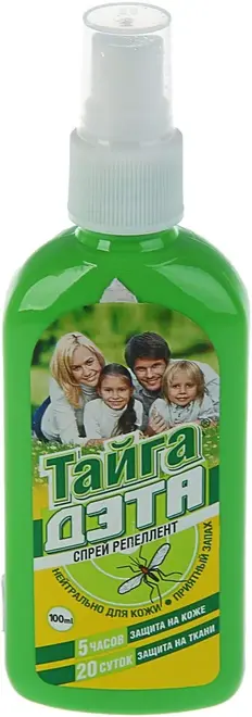 Тайга Дэта спрей репеллент против всех кровососущих насекомых (100 мл)