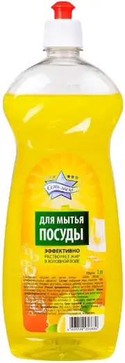 Семь Звезд Лимон гелеобразное средство для мытья посуды (1 л)