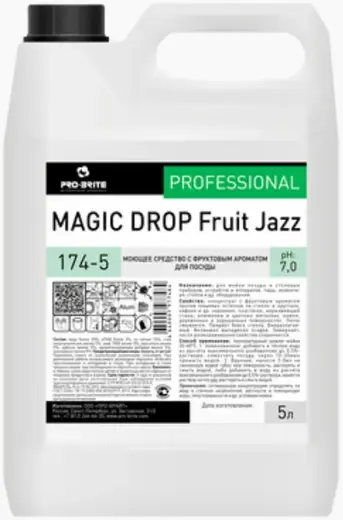 Pro-Brite Magic Drop Fruit Jazz моющее средство для посуды (5 л)