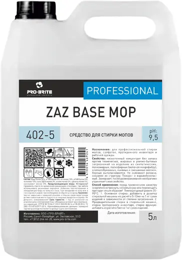 Pro-Brite ZAZ Base Mop средство для стирки мопов (5 л)