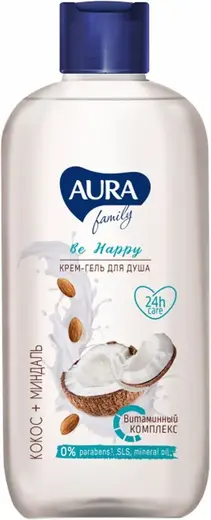 Aura Family Витаминный Комплекс Кокос+Миндаль крем-гель для душа (400 мл)