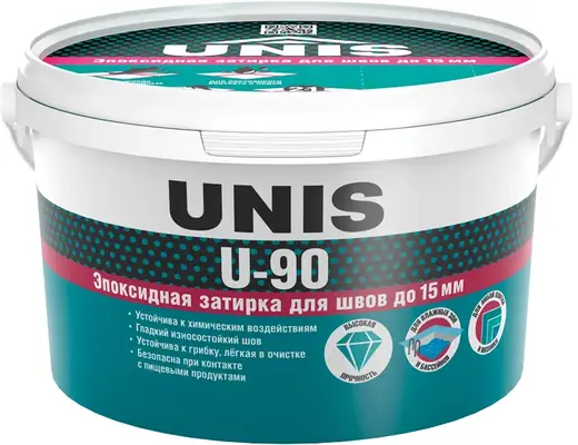 Юнис U-90 эпоксидная затирка для швов (2 кг) №006 агатово-серая