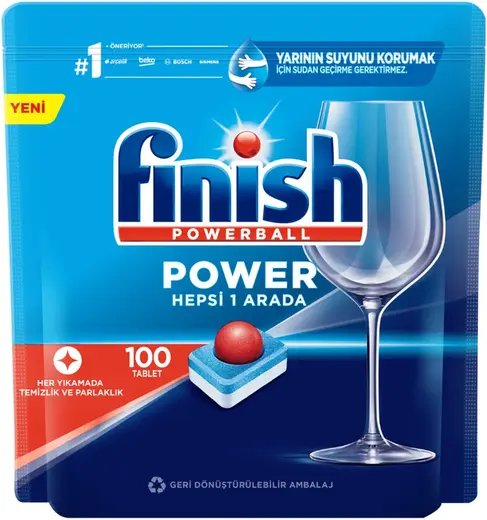 Finish Powerball Power All in One таблетки для посудомоечных машин (100 таблеток)