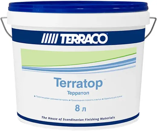 Terraco Terratop краска акриловая с повышенной устойчивостью к загрязнениям (8 л) база Clear