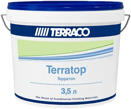 Terraco Terratop краска акриловая с повышенной устойчивостью к загрязнениям (3.5 л) белая